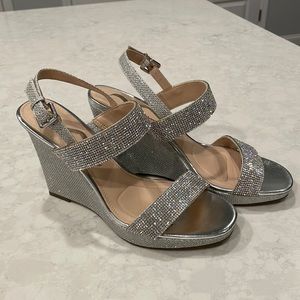 Nina Wedge Heels…SILVER…Sz 7.5